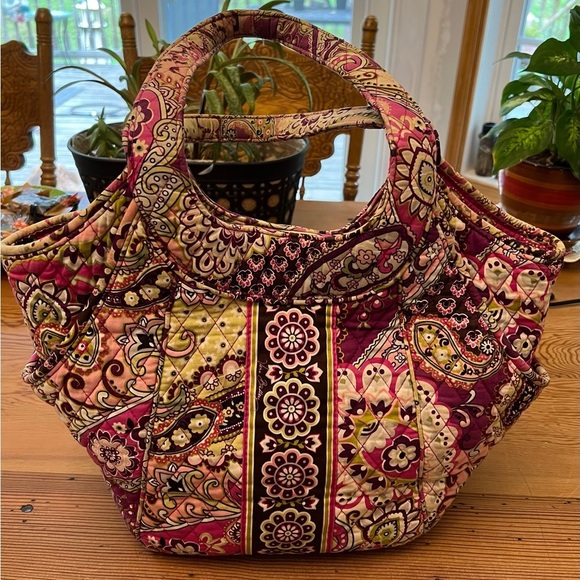 VERA BRADLEY VERY BERRY PAISLEY QUILTED EMILY SATCHEL SHOULDER BAG PURSE HANDBAG - Picture 5 of 10